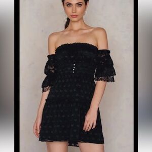 For Love and Lemons Modern Love Off Shoulder Mini Dress